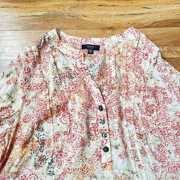 2X floral blouse beautiful top - Picture 8 of 11